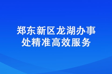 鄭東新區(qū)龍湖辦事處精準(zhǔn)高效服務(wù)