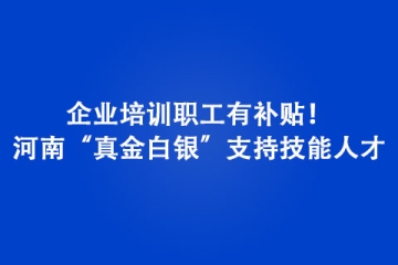 企業(yè)培訓(xùn)職工有補貼！河南“真金白銀”支持技能人才