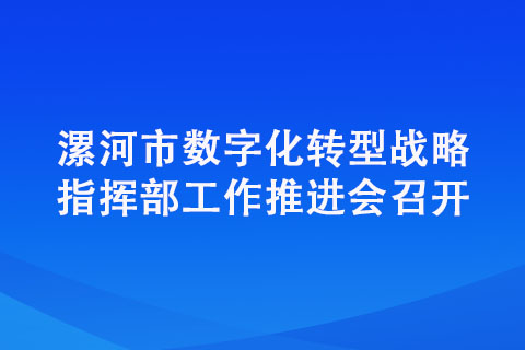 漯河市數(shù)字化轉(zhuǎn)型戰(zhàn)略指揮部工作推進(jìn)會召開