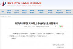 6月28日起！商標(biāo)駁回復(fù)審網(wǎng)上申請(qǐng)功能正式上線