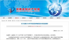 關(guān)于征集2019年專利權(quán)質(zhì)押融資獎補項目的通知